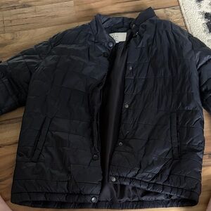 a new day Dark Blue Puffer Jacket